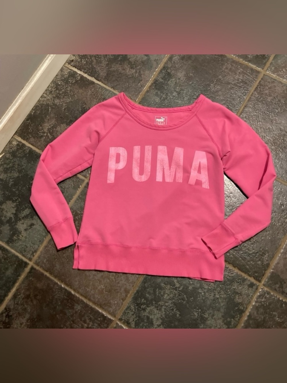 Puma Pink Athletic Sweatshirt Women's Crewneck Size S